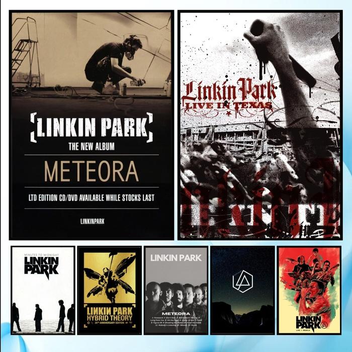 Band L-Linkin P-Park cool Poster HD art sticky wall waterproof home living room bedroom bar aestheti