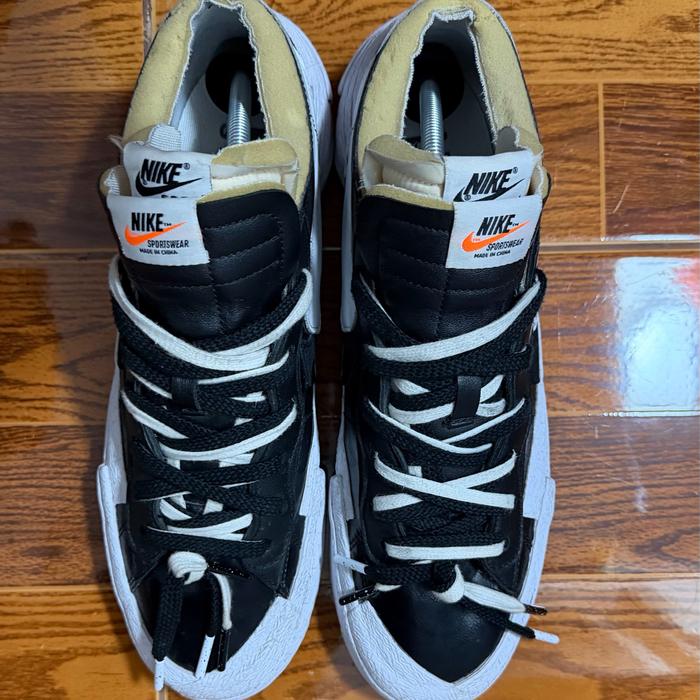 NIKE BLAZER SACAI (BEKAS) 44.5 28,5CM BLACK WHITE (REP BOX)