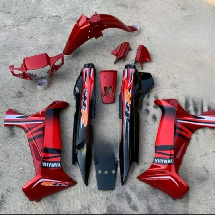 Yamaha Paket Cover Body Fullset Halus Fiz R Warna Merah Hitam Set Striping untuk Motor Yamaha Fiz R