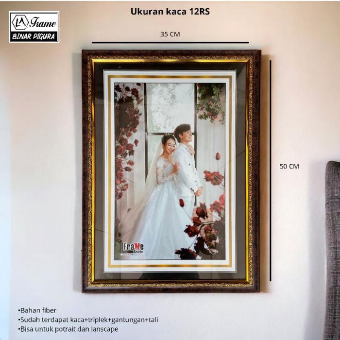 TERLARIS Pigura / Bingkai Foto 12R (35x45) Dan 12Rs (35x50) Standar Ada Kertas Tepi Linen READY