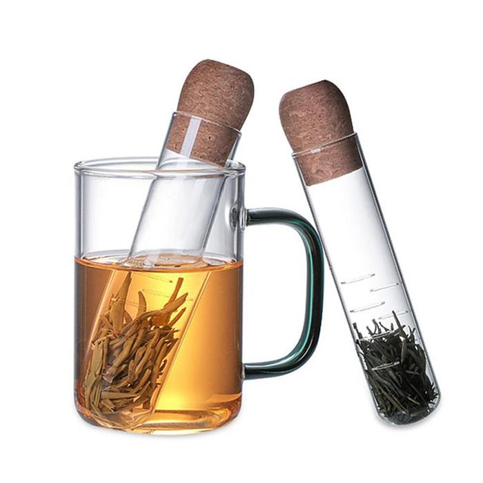 Glass Tea Infuser Creative Pipe Glass Design Tea Strainer For Mug