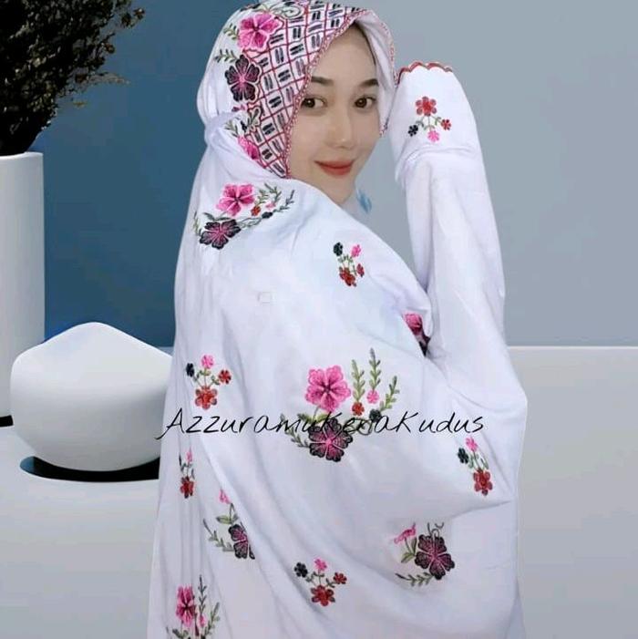 MUKENA TERUSAN BORDIR MOTIF TABUR FLAMBOYAN