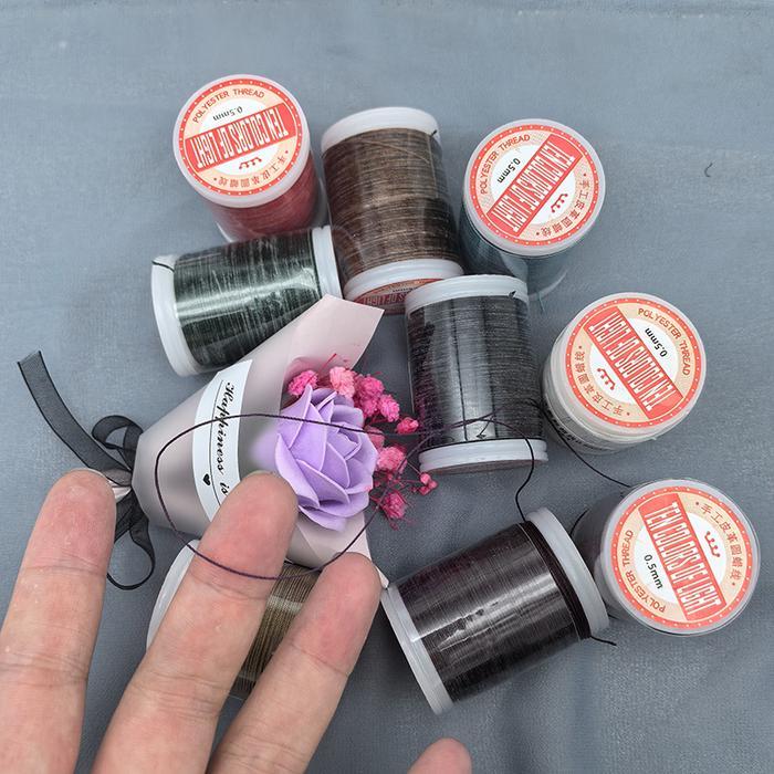 Hilo Encerado Para Cuero Waxed Thread Leather Craft Sewing Thread Round Waxed Thread Polyester Cord 