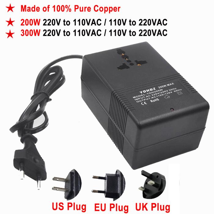 Terlaris, 110V Plug To 200W Step 300W Down Universal Transformer