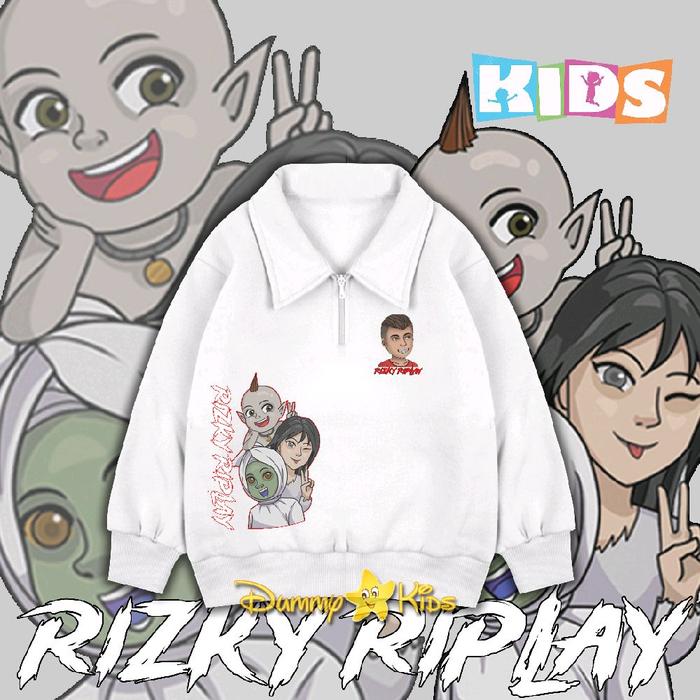 Jaket Rugby Anak Rizky Riplay 3 Hantu Lucu - Fashion Anak - Hoodie Anak Rizky Riplay -  Sweater
