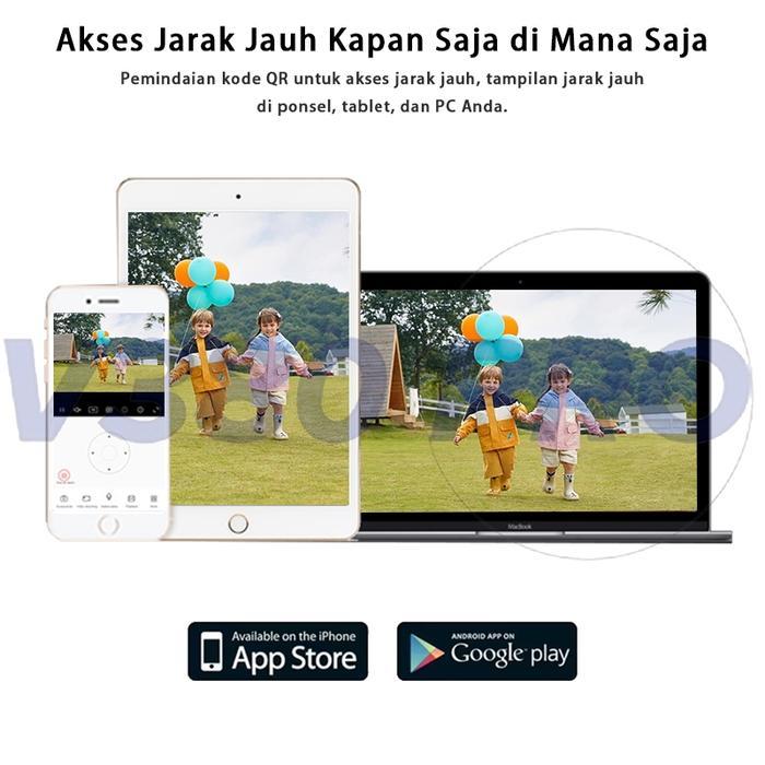 V380 Pro Zoom 10X Sejati Kamera Cctv Tenaga Surya Kapasitas Baterai 20000Mah 4G Sim Tiga Lensa Cctv
