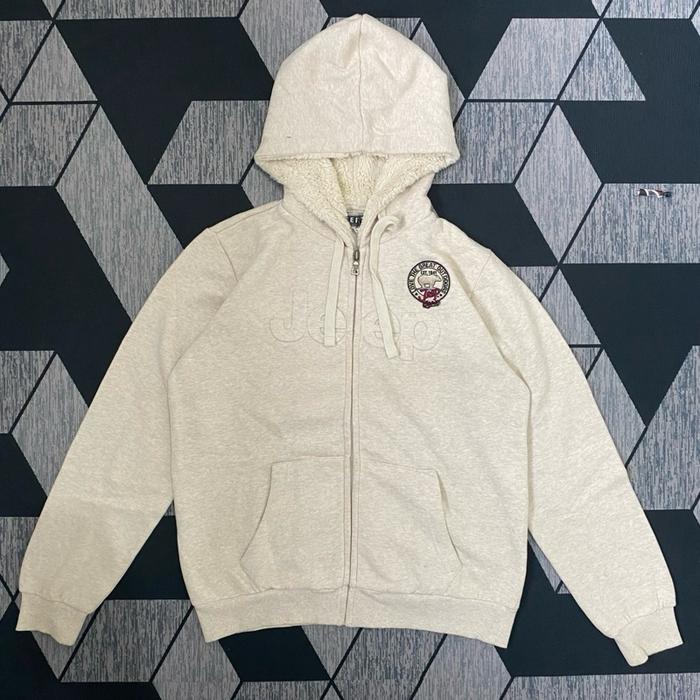 Hoodie Jeep Sherpy Jaket Hoodie Dengan Desain Berbulu sherpy