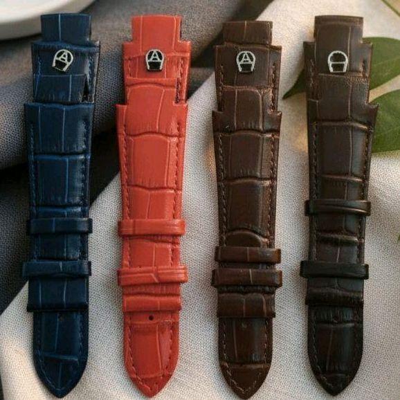 Strap Tali Kulit Jam Tangan AIGNER Palermo Leather Tanpa Buckle Quality Import