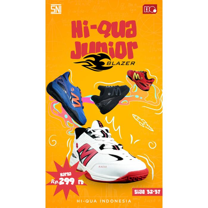 Sepatu Badminton Anak HIQUA BLAZER JUNIOR JR  Original