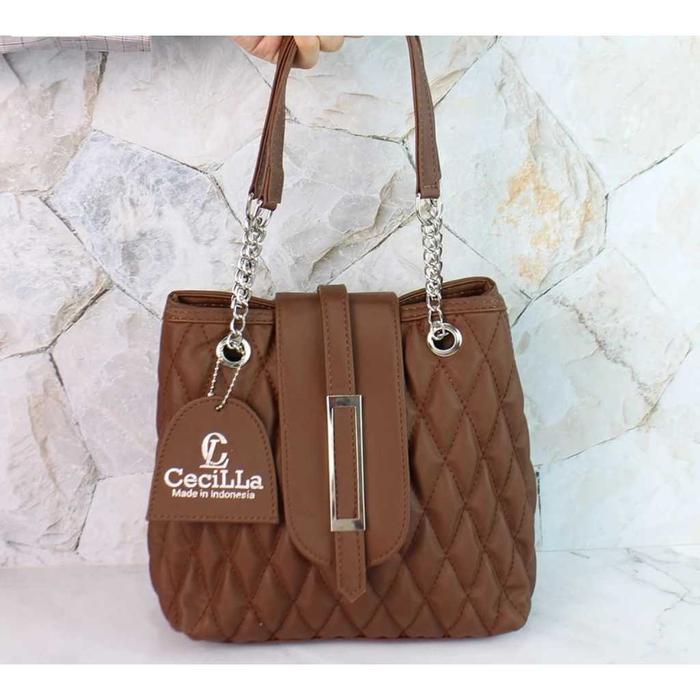 SL CeciLLa Premium Slot Lidah Tutup Plat Kotak Nickel New Bordir Series 36-22 Tas Lokal Premium