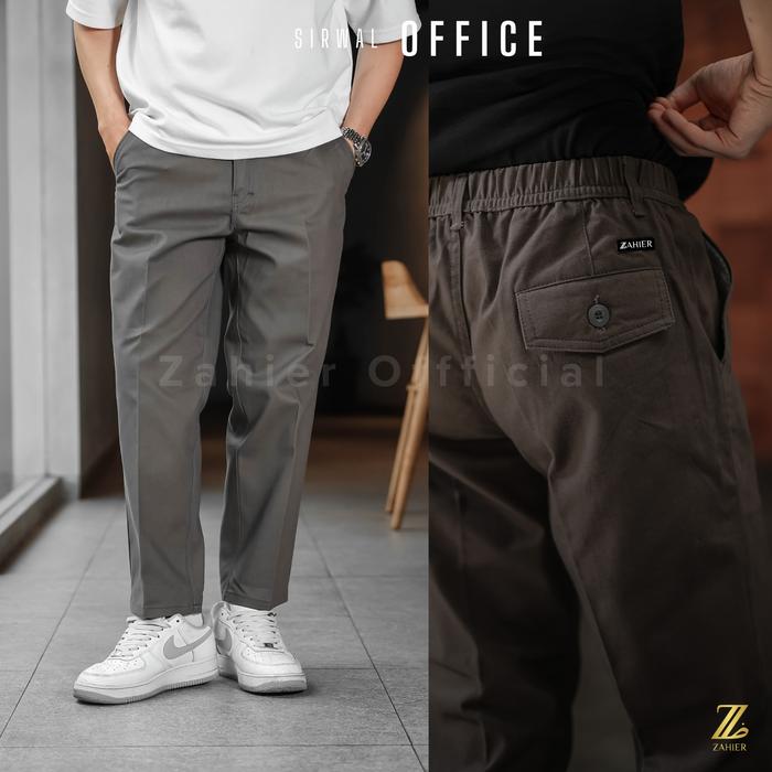 ZAHIER Celana Sirwal Office Kantor Casual Pria Dewasa Premium Twill Import Berkualitas
