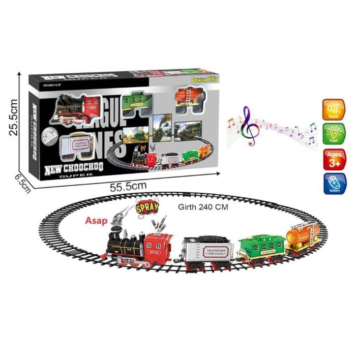 Mainan Anak CHOOCHOO SUPER TRAIN Kereta Api Mengel rkan Asap CHOOCHOO Mainan Anak Peremp n - Mainan 