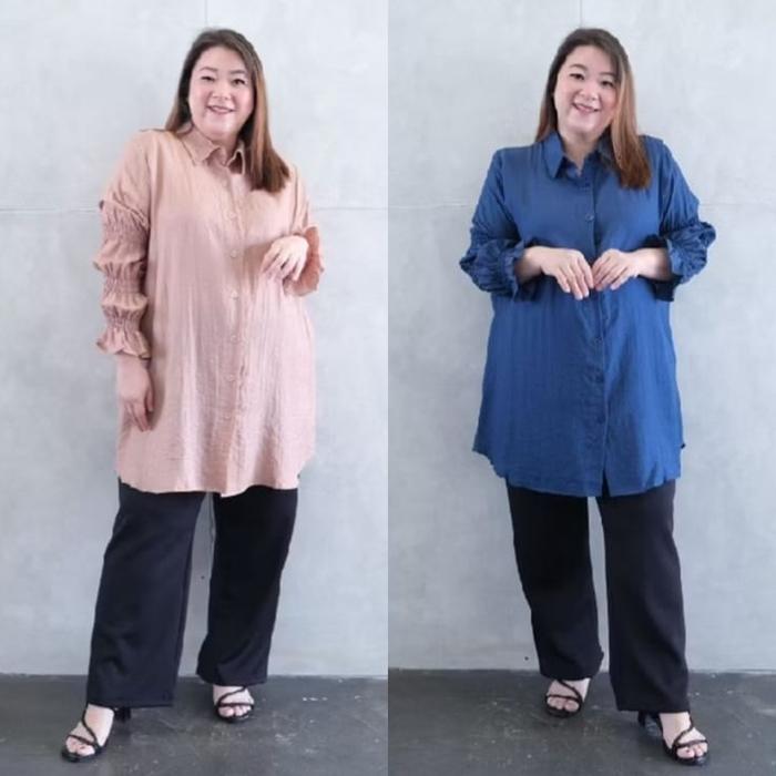 [Pedkey Butik] - Kemeja Tunik Jumbo Bigsize || Gevi