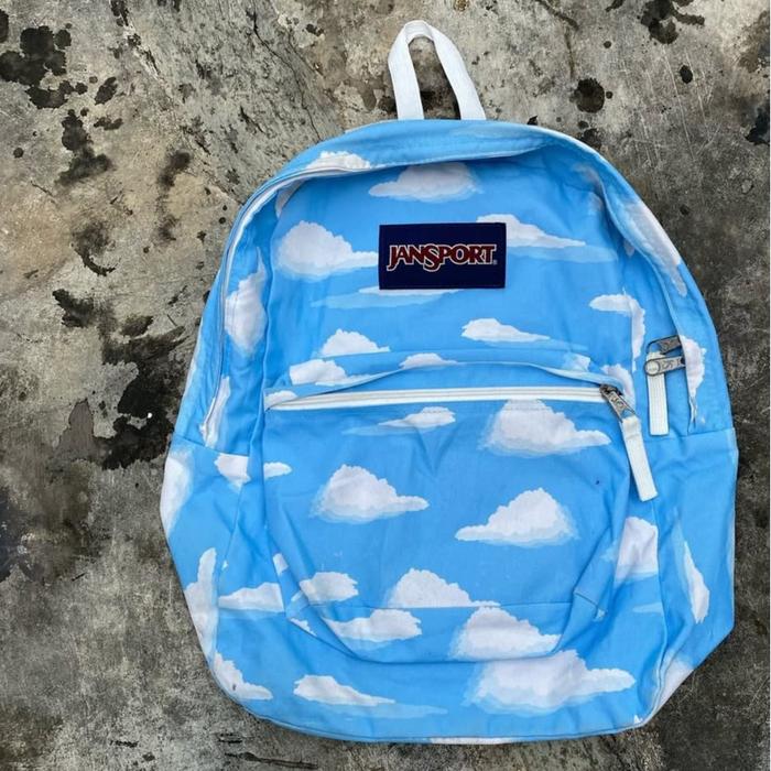 VINKY.STORE PROMO TAS JANSPORT MOTIF AWAN JANSPORT BACKPACK SUPER PREMIUM / TAS RANSEL JANSPORT TERL