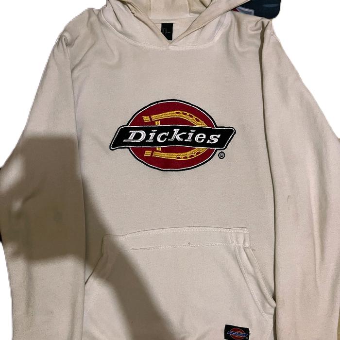 Dickies Hoodie Pria - Hoodie Dickies dengan Logo Merah dan Tas Depan - Hoodie Kasual untuk Pria