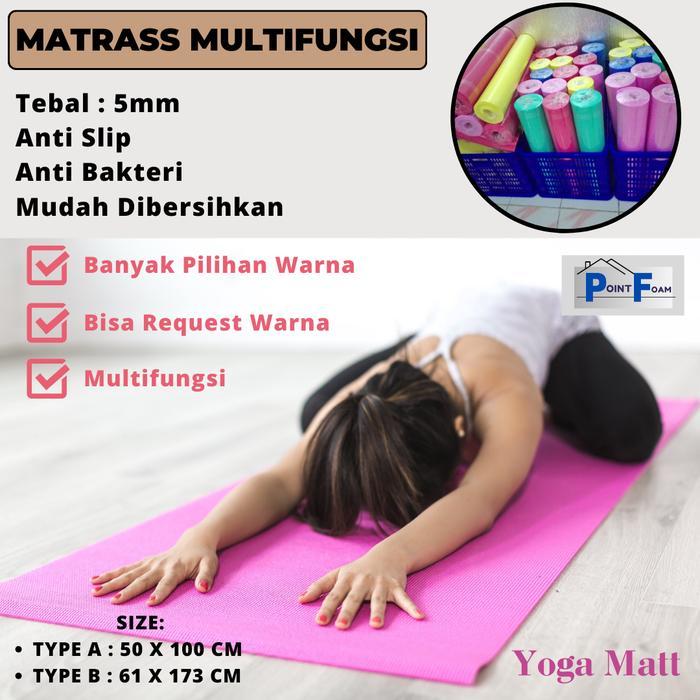 Matras Yoga Matras Camping Matras Olahraga Eva Matras tebal 5mm Matrass Serbaguna - Type A