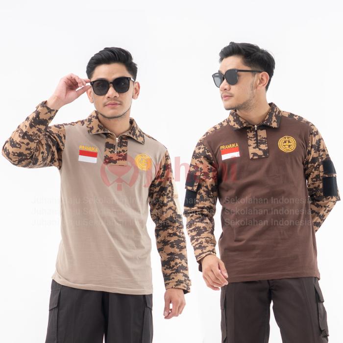 Baju BDU Pramuka Loreng - Baju Pramuka Lapangan - Kaos Pramuka - Seragam Pramuka Lapangan Baju Lapan