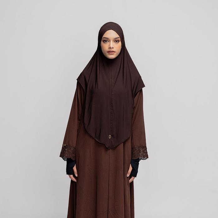 TUBITA - Zoya French Khimar Hijab Wanita Instant Syari Kerudung Polos Jilbab Umroh dan Haji