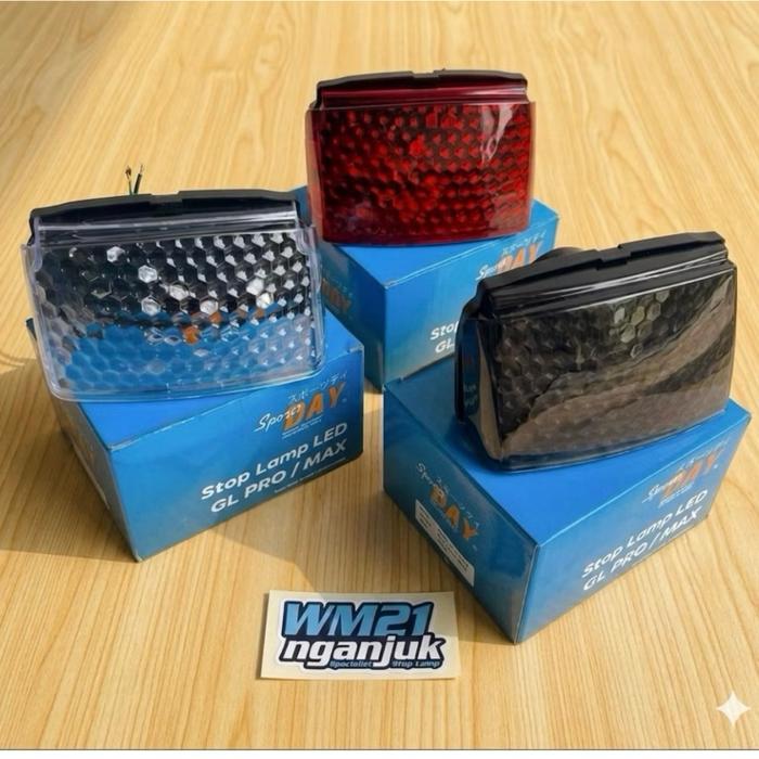 Lampu Belakang LED GL Pro Max Lampu Stop Stoplamp Variasi GL Pro GL Max Warna Smoke Bening Merah Hi