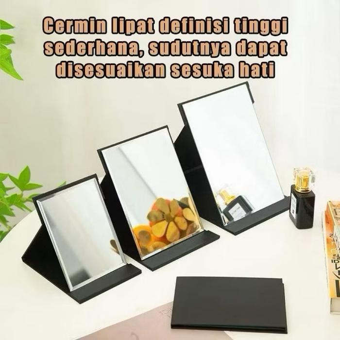 EXTRA BESAR 18 X 26 CM CERMIN BEVEL RIAS LIPAT