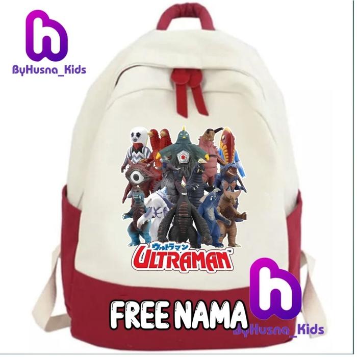 Tas Ransel Anak Ultraman Monster Kaiju Ultra Antlar Grand King Gan-Q Gomora Monster Anak Cowo TK/SD