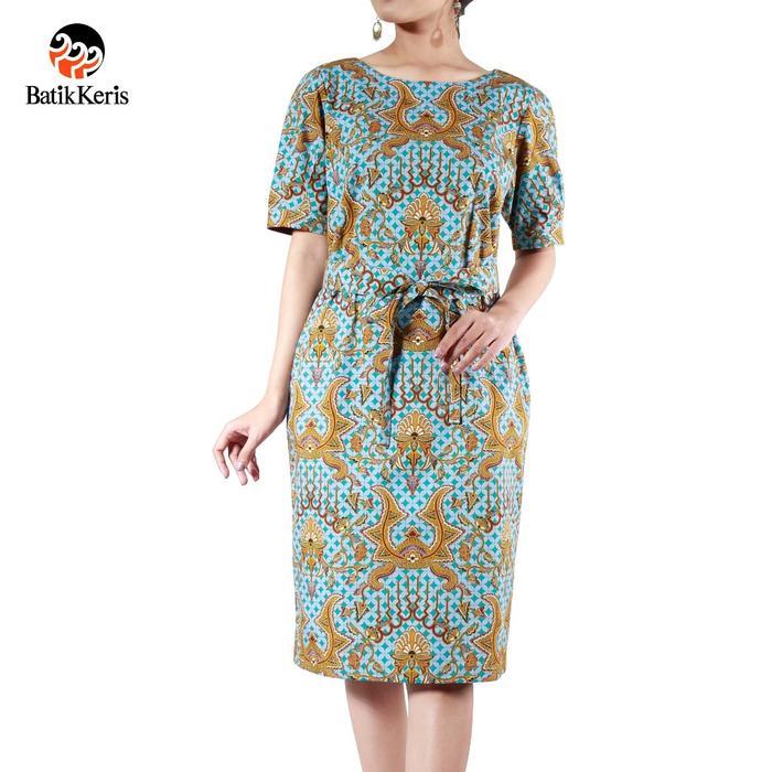 Batik Keris Dress Lengan Pendek Motif Keris Keris Ina Harsa