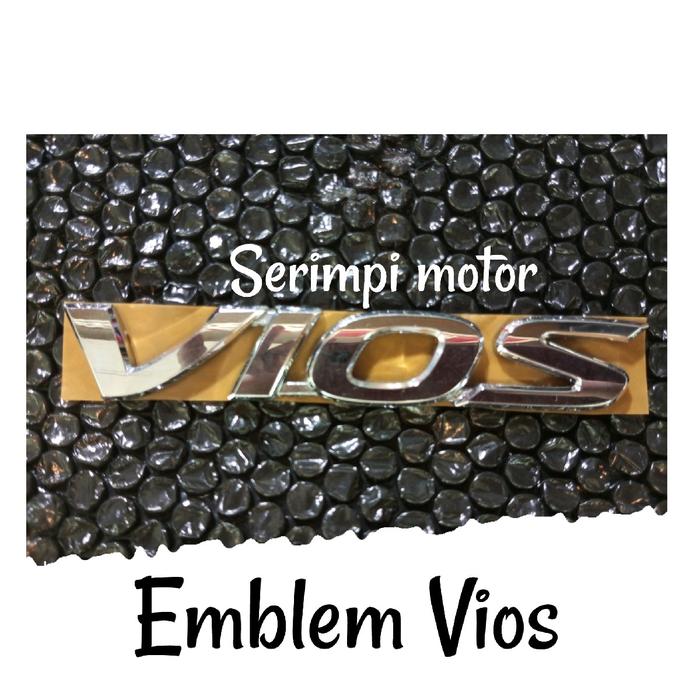 emblem logo tulisan vios bagasi belakang ori