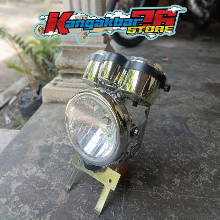 PAKET LAMPU NINJA SS SET SPIDO REFLEKTOR LAMPU DEPAN SET NINJA SS SPIDO LAMPU BREKET KUPINGAN PNP NI