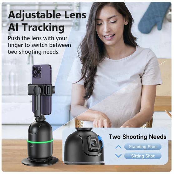 SMARTCOM ~ P03 Gimbal Stabilizer Handphone Camera Smart Tracking AI 360 Stabilizer Kamera HP