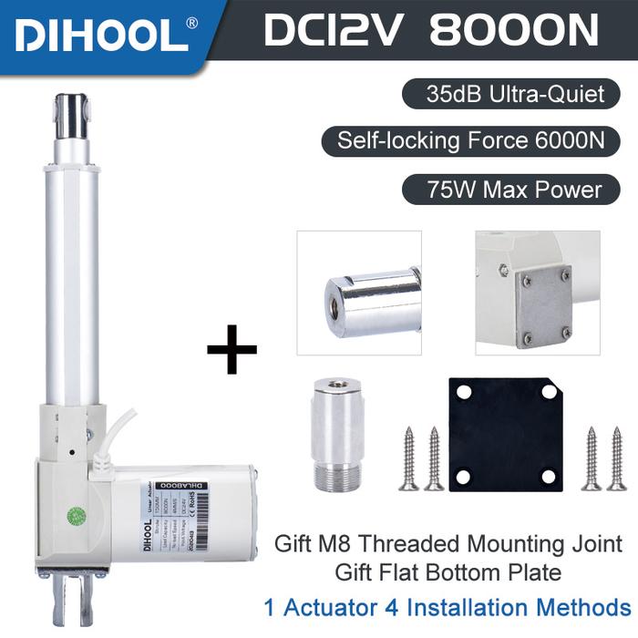 12V DC Motor Drive Electric Linear Motion Actuator 2000N 8000N Load