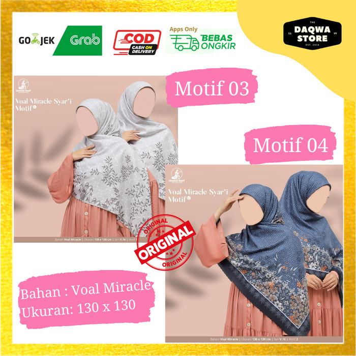 Kerudung Motif Segi Empat Umama Scarf Voal Syar'i Motif Jumbo