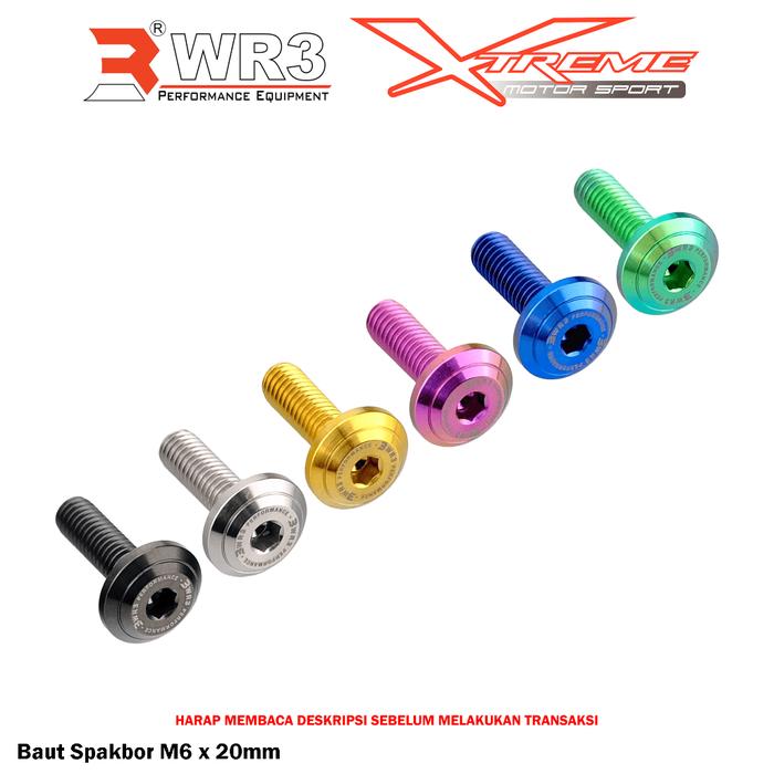 Paketan Baut WR3 Spakbor Depan R25 Nmax 155 / Ninja H2 Z900 Z800 Versys 250 ZX10R / CB 500X CBR 150R
