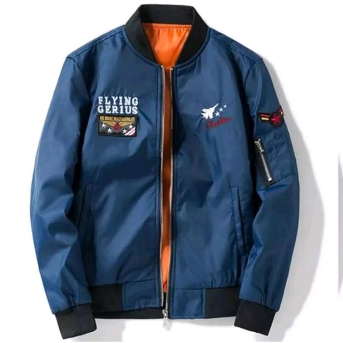 Jaket Bomber Flying Gerius Military Style Army Cowok Cewek Hitam Casual Outdoor parasut pilot Pria j