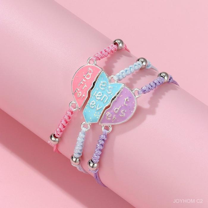 Gelang Magnet Berbentuk Hati Untuk Teman Sahabat Dan Gelang Anyaman Buatan Tangan Untuk Orang Tua An