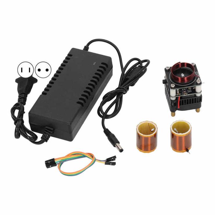 DIY Coil 36-48V DC Flame Experiment Coil Epoxy Tube with Cable for