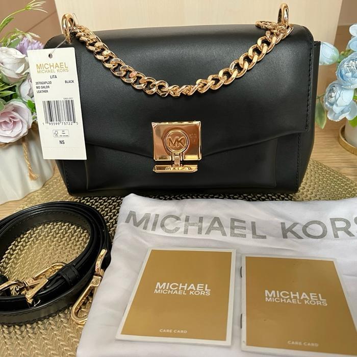 Original Butik MK Lita Shoulder Bag Medium Black