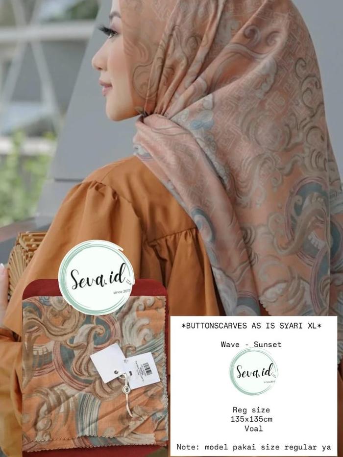 MODINITY Buttonscarves Sale BS The Wave Voal Square XL Sunset Square AS IS