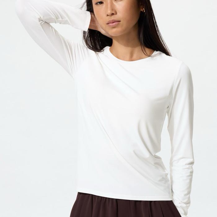UNIQLO AIRism T-Shirt Bra Lengan Panjang Manset Wanita Original Store