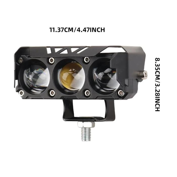 LAMPU TEMBAK LASER LAMPU TEMBAK SQL 3 Mata SUPER BRIGHT 50 WATT LAMPU PutihKuning TEMBAK MOTOR MOBIL