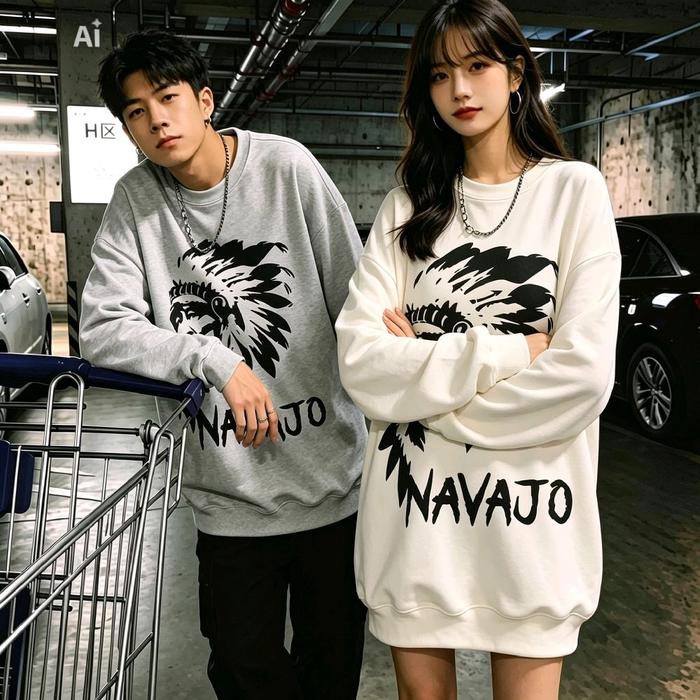 S-XXXXXXL (6XL) SWETER Desain Suku Indian Jumbo Big Size Jaket Fleece Korean Style Wanita Pria Overs