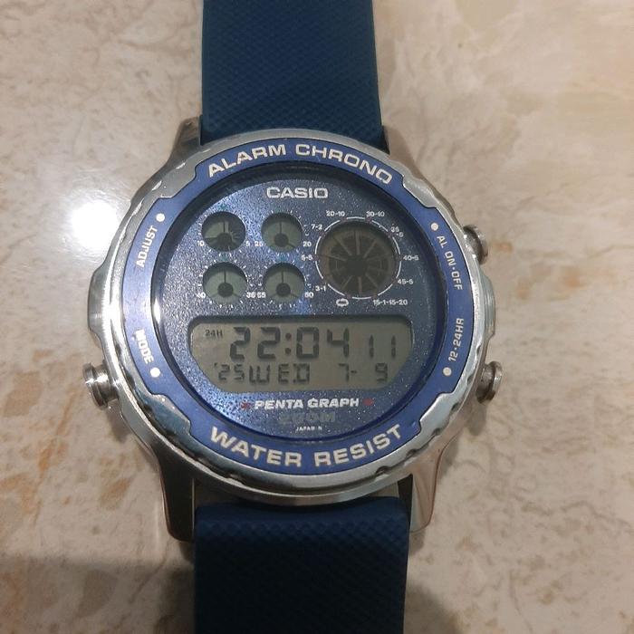Casio DW-7200 Diver Penta Graph Water Resist 200m Date Days years Japan antik 1990 No Seiko Alba Ver
