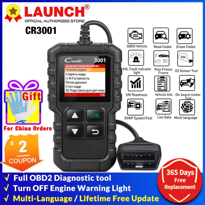 LAUNCH X431 Creader CR3001 OBD2 Scanner Engine Fault Automotive OBDII