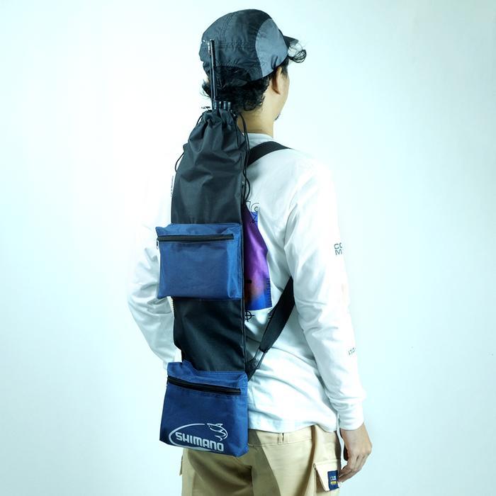 Tas Joran Pancing SERUT Tegek Ransel Model Serut Kantong 2 Ruang Semi Anti Air Ukuran 75 Cm Deporte 