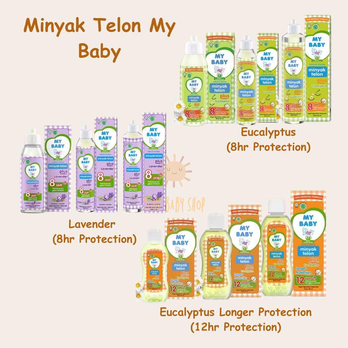 My Baby Minyak Telon Plus Eucalyptus| Lavender | Longer Protection 60 ml 90ml 150ml Anti Nyamuk