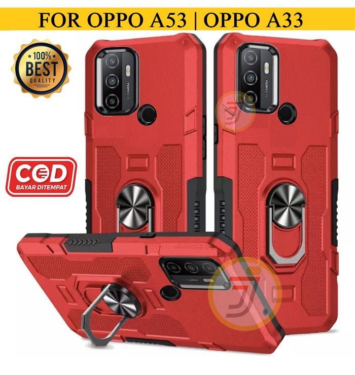 Casing Oppo A53 | Oppo A33 Premium Ring Armor Robot Case Kickstand Hybrid/Ring Holder Tpu Handphone 