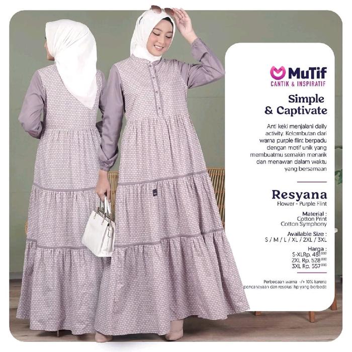 Gamis Mutif resyana / Gamis mutif sale / Mutif promo