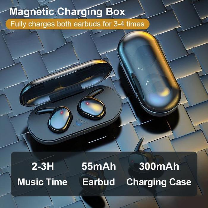 TWS Headset Bluetooth Nirkabel 5.0 Headset Mini In-Ear