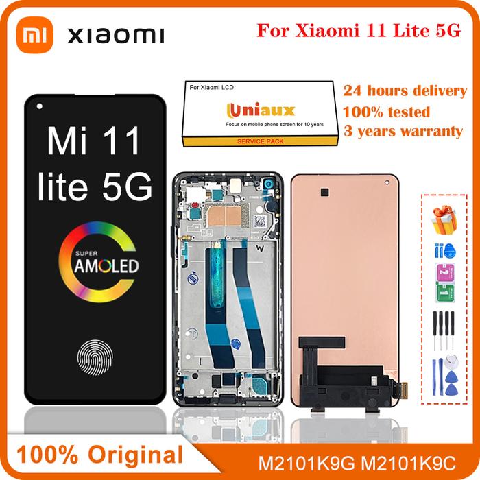 6.55" Original AMOLED For Xiaomi Mi 11 Lite 5G LCD Display Touch