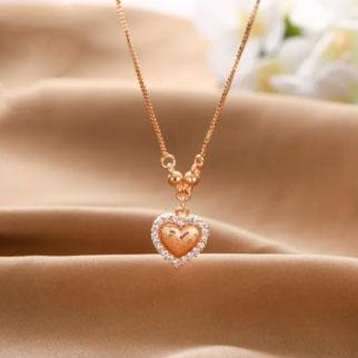 Kalung Gold charm liontin paduan titanium desain busana aksesoris wanita cinta love culpa mia hipoal