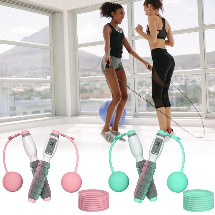 Terlaris, Counting Weighted Skipping Rope Heavy Cordless Jumping Rope
